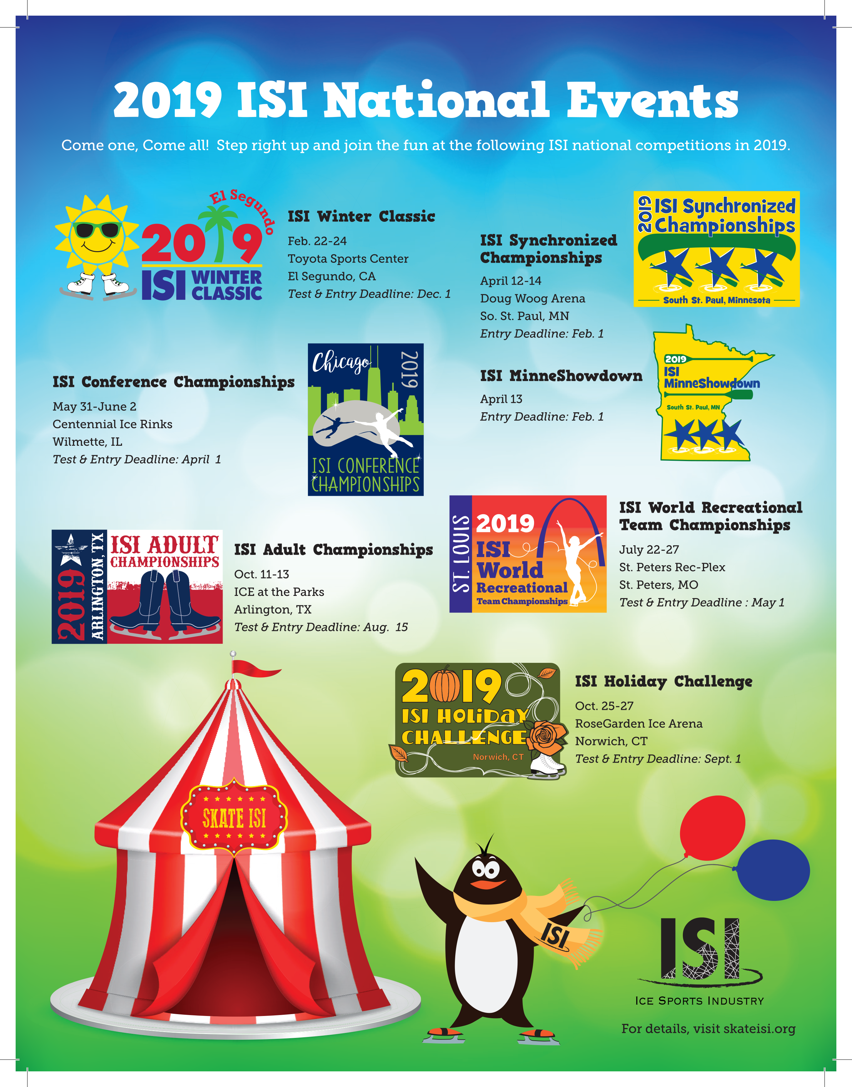 NEWEST ISI National Events Calendar ISI